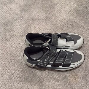 Shimano Black and White Athletic Shoes